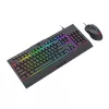 Redragon S151 RGB gaming-toetsenbord- en muiscombinatie - zwart