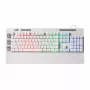 REDRAGON SHIVA membraantoetsenbord - wit, full-size RGB-achtergrondverlichting, 6 macrotoetsen, afneembare polssteun, bedraad USB