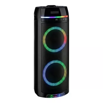 REFLEXION PS10BTCD/N partyluidspreker, 480W piek, Bluetooth, CD, FM-radio, USB, AUX, microfoon, zwart