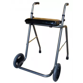 REH RF-651/CZA Twee wiel Rollator met zitje, aluminium, Zwart