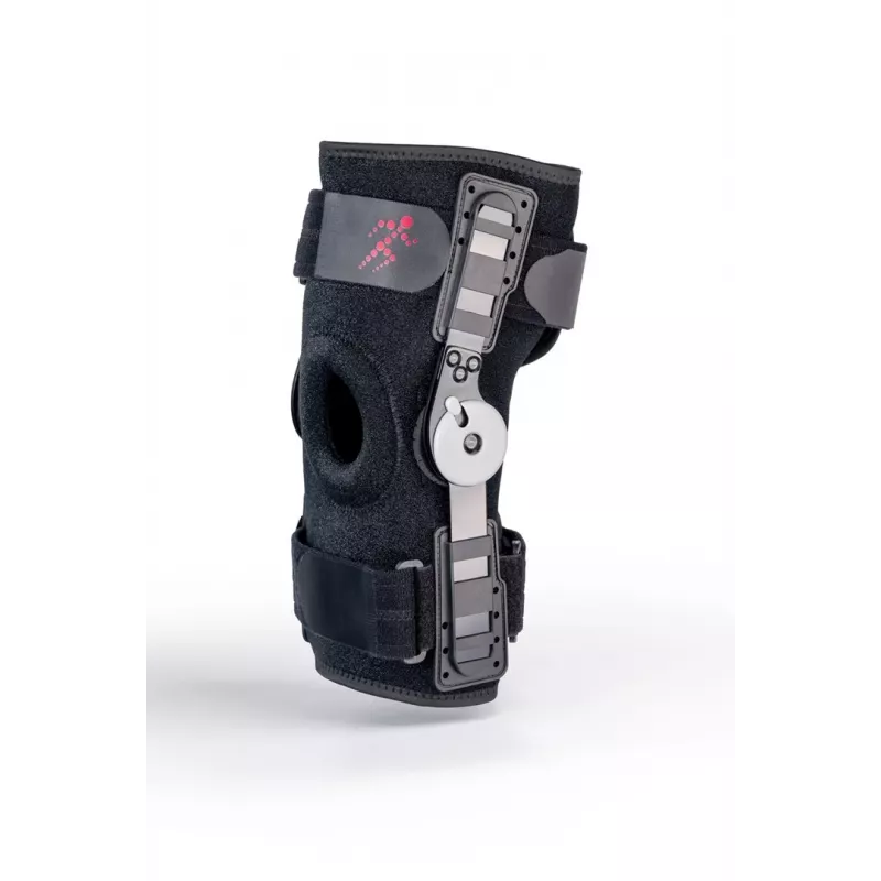 REH Stabilmax O-1241/M open patella korte kniebandage, medium, zwart