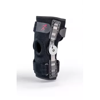 REH Stabilmax O-1241/XL open korte kniebandage met patella-opening, zwart, maat XL