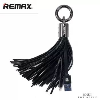 REMAX Apple Tassels Ring datakabel voor Lightning zwart