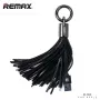 REMAX Apple Tassels Ring datakabel voor Lightning zwart