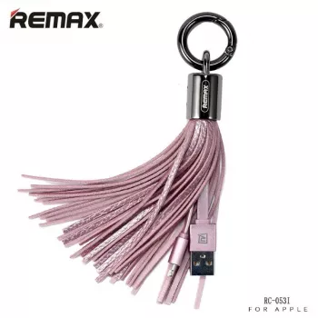 REMAX Tassels Ring datakabel voor Lightning roze 1m