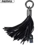 REMAX universele tassels ring kabel voor Micro USB - zwart