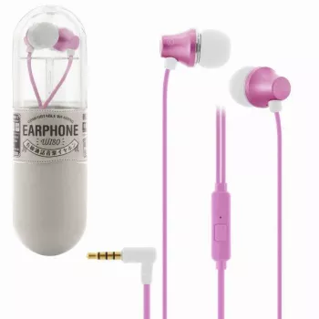 REMAX Universele WI80 roze in-ear koptelefoon met microfoon