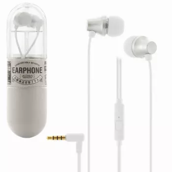 REMAX universele WI80 bedrade in-ear headset met microfoon, wit