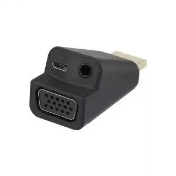 Renkforce HDMI-naar-VGA-adapter met 3,5-mm-audio, Full HD 1080p, zwart 041C142