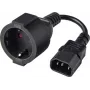 Renkforce stroomadapterkabel C14 naar Schuko-bus 0,15 m zwart RF-7176926