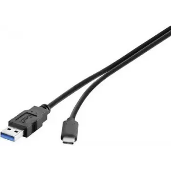 Renkforce RF-3241262 USB 3.2 Gen 1 kabel USB-A naar USB-C 0,3 m zwart
