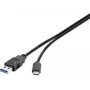 Renkforce RF-3241262 USB 3.2 Gen 1 kabel USB-A naar USB-C 0,3 m zwart