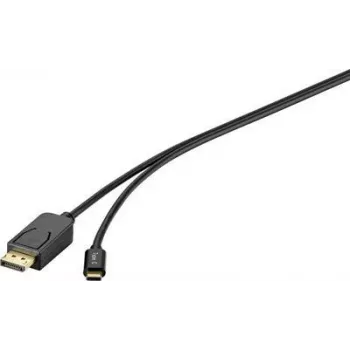 Renkforce RF-4538166 USB-C naar DisplayPort-adapterkabel 1,8 m zwart 4K@60Hz
