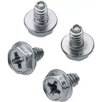 Renkforce RF-4618686 voeding-schroeven M3.5 x 6 mm, Phillips platte kop, zwart, 5-pack