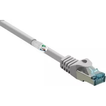 Renkforce RF-5047494 CAT 6a S/FTP patchkabel, RJ45, 0,5 m, grijs, rastnasenschutz, vlamvertragend