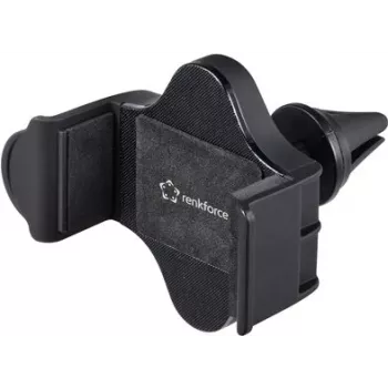 Renkforce RF-5385148 360° draaibare ventilatierooster-telefoonhouder voor 55-85 mm smartphones, zwart