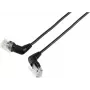 Renkforce RF-6071540 CAT 6 U/UTP netwerk-patchkabel, RJ45, 0,5 m, zwart, 360° draaibare haakse stekkers
