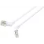 Renkforce RF-6071568 CAT 6a F/UTP patchkabel, RJ45, 2 m, wit, 360° draaibare aansluitingen, haakse uitgang