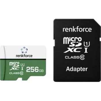 Renkforce RF-mSDC-256GB microSDXC-kaart 256GB Class 10 UHS-I U1 met SD-adapter RF-7578368