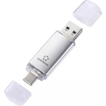 Renkforce RF-USBOS-230 64 GB USB 3.2 Gen 1 dual USB-A/USB-C flashdrive zilver RF-6688140