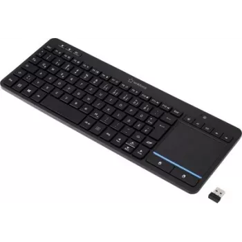 Renkforce RF-WLTKB-300 draadloos toetsenbord Nederlands QWERTY zwart met ingebouwd touchpad (RF-6904036)