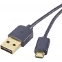 Renkforce USB 2.0 A naar Micro-B reversibele kabel 1 m zwart
