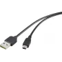 Renkforce USB 2.0 A naar Mini-B Reversibles kabel 1,8 m zwart