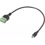 Renkforce USB 2.0 adapterkabel Mini-B stekker naar 5-pin schroefklemmenblok, 0,3 m, zwart RF-6443960