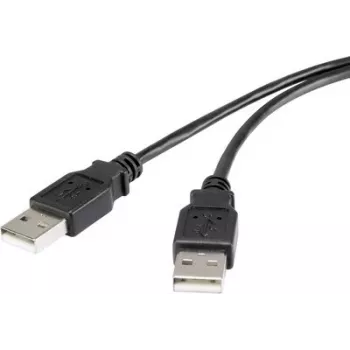 Renkforce USB 2.0 kabel A naar A 1,8m zwart verguld RF-4463037