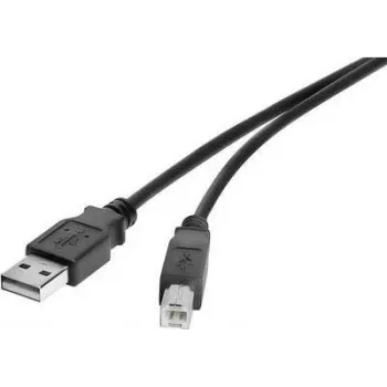 Renkforce USB 2.0 kabel A naar B 1m zwart verguld RF-4463070