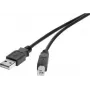 Renkforce USB 2.0 kabel A naar B 1m zwart verguld RF-4463070