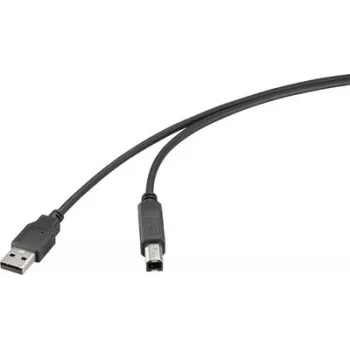 Renkforce USB 2.0 kabel USB-A stekker naar USB-B stekker 2 m zwart RF-6830428