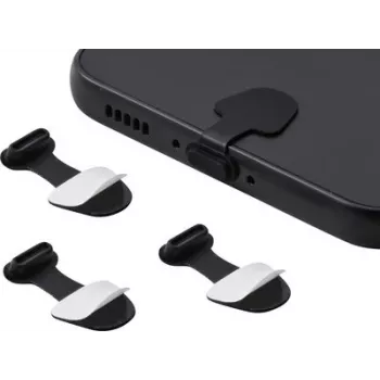 Renkforce USB-C stofkap voor mobiele apparaten, 3-delige set, zwart (RF-7260818)