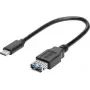 renkforce USB-C naar USB 3.0 A adapterkabel met OTG, 0,15 m, zwart, vergulde contacten