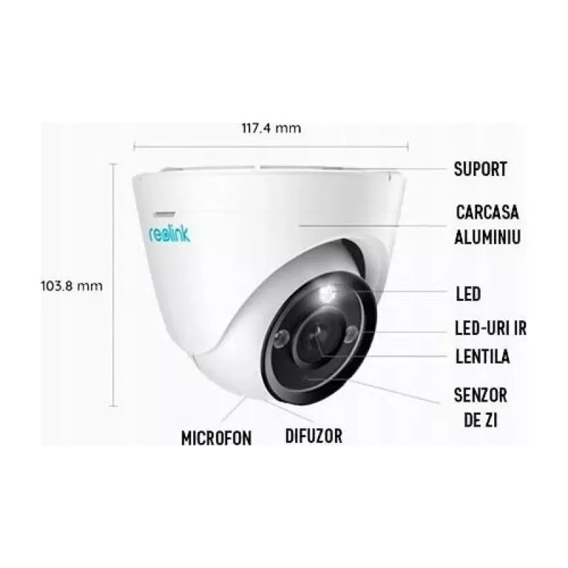 Reolink P344 12MP dome PoE camera met AI-videozoeken
