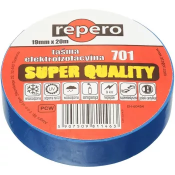 REPERO 701 blauwe PVC-isolatieband 19mm x 20m