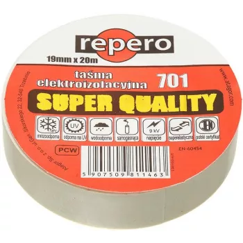 REPERO 701 wit PVC-isolatietape 19 mm x 20 m