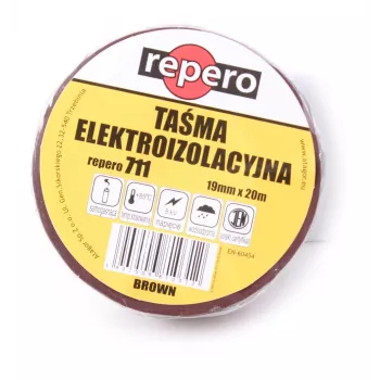 REPERO 711E bruine PVC-isolatietape 19 mm x 20 m