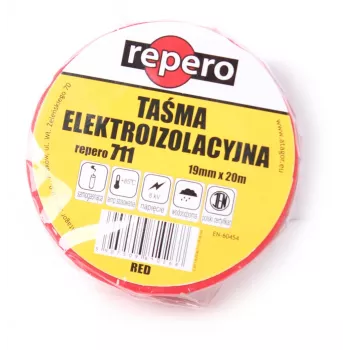 REPERO 711E rood PVC-isolatieband 19 mm x 20 m
