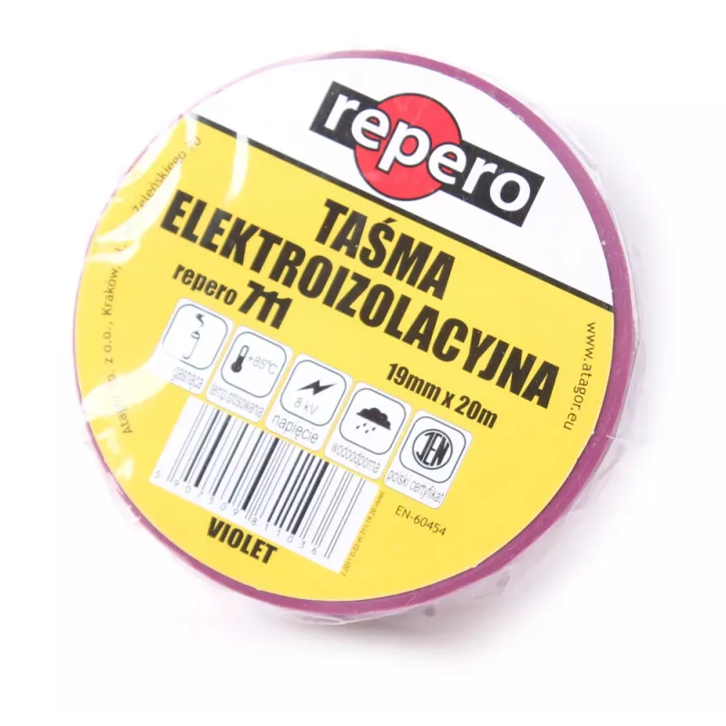 REPERO 711E paars PVC-isolatietape 19 mm x 20 m