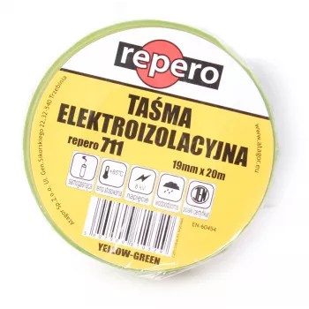 REPERO 711E geel-groen PVC elektro-isolatieband 19 mm x 20 m