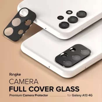 Ringke Galaxy A13 4G cameraschutz Full Cover glas (3-pack) zwart
