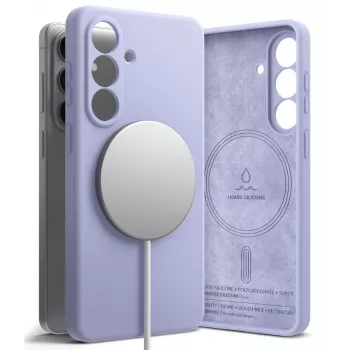 Ringke Galaxy S26 hoesje silicone magnetisch lavendel