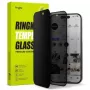 Ringke iPhone 15/16 screenprotector Easy Slide privacy gehard glas 9H met installatiehulp (2-pack) transparant