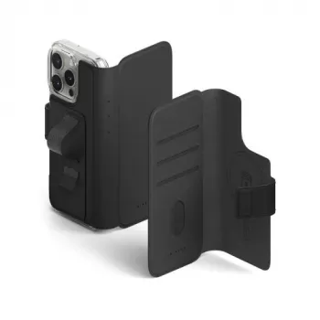 Ringke iPhone 16 Pro/16 hoesje folio grip wallet magnetic black
