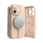 Ringke iPhone 16 Pro-hoes silicone Magnetic pink sand