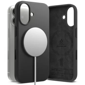 Ringke iPhone 17 hoesje siliconen magnetisch zwart