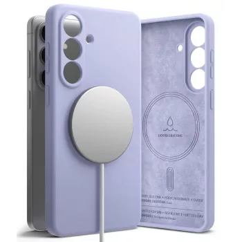 Ringke siliconen magnetische MagSafe-hoes voor Samsung Galaxy S26 Plus, lavender