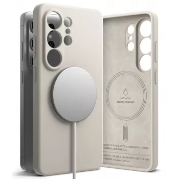Ringke siliconen magnetische MagSafe-hoes voor Samsung Galaxy S26 Ultra - Stone