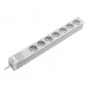 Rittal 7240510 1U 19 inch rack-PDU, 7x CEE 7/5 stopcontacten, 230V 16A, 2m kabel, grijs